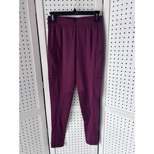 Willit Women's XL Maroon Riding Equestrian Pants Leggings Suede Knee Patch